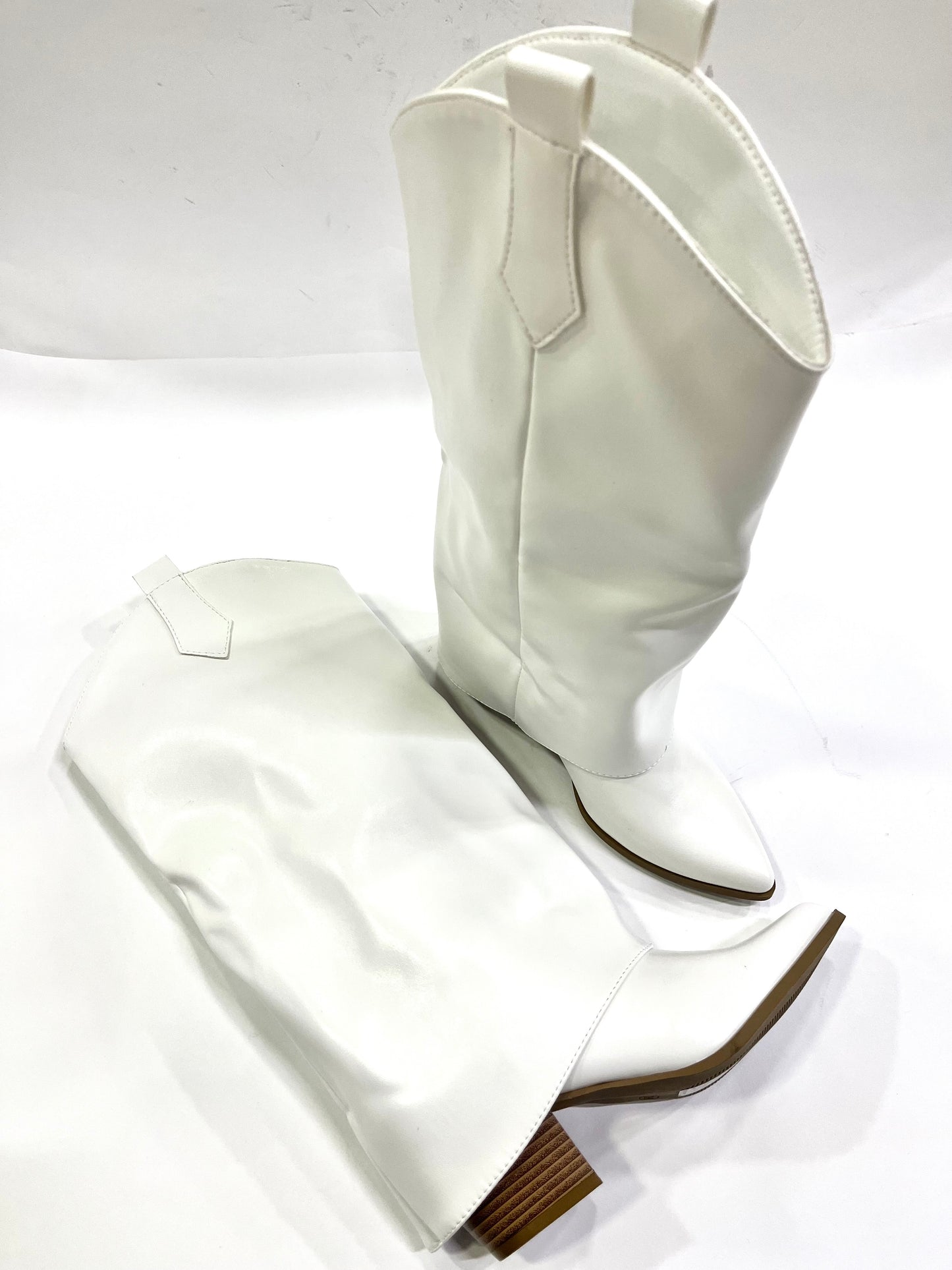 Stivale Texano Bianco Morbido - Tacco 5 cm